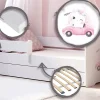 Kobi LUK lit enfant avec tiroir et barreau 140x70 Cat* Lit Avec Rangement