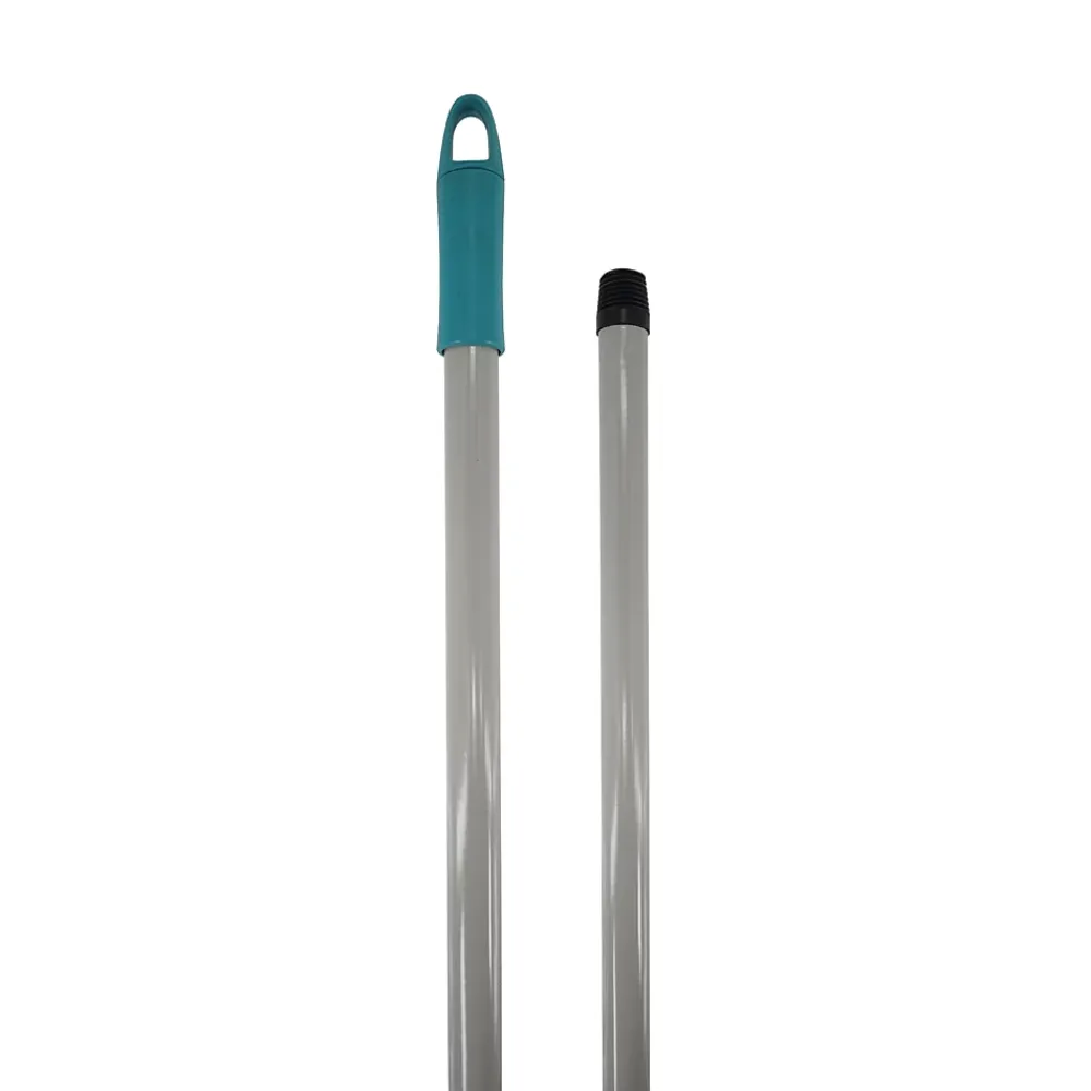 GoodHome Manche à balais en métal gris clair L.117cm* Balai Et Tête De Balai
