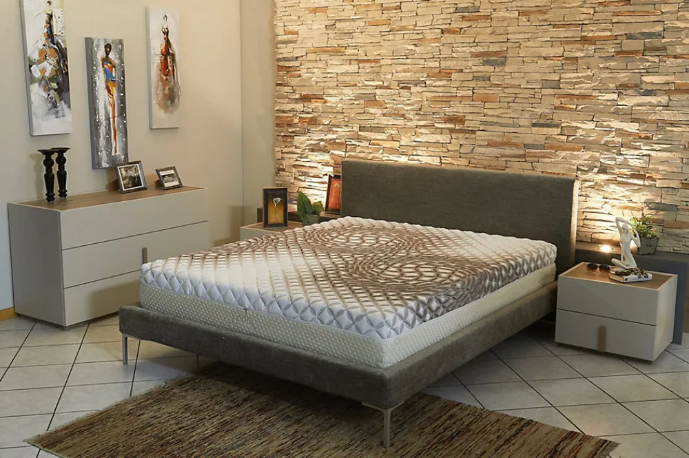 Matelas - Face ete + Face Hiver Memoire de forme 55 Kg/m3 Tissu Soja Naturel 24 cm luxury brown - Soutien Ferme - Dehoussable Hou>King Of Dreams Online