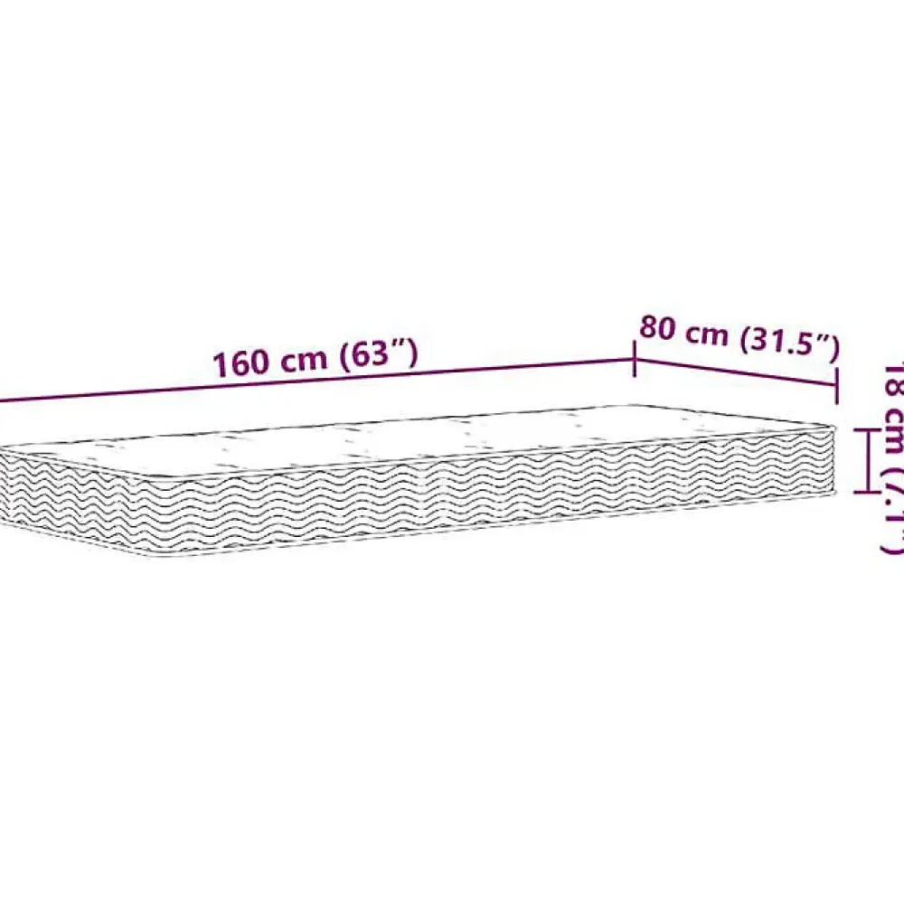 Vidaxl Matelas à ressorts Bonnell pour enfants moyen 80x160 cm* Matelas