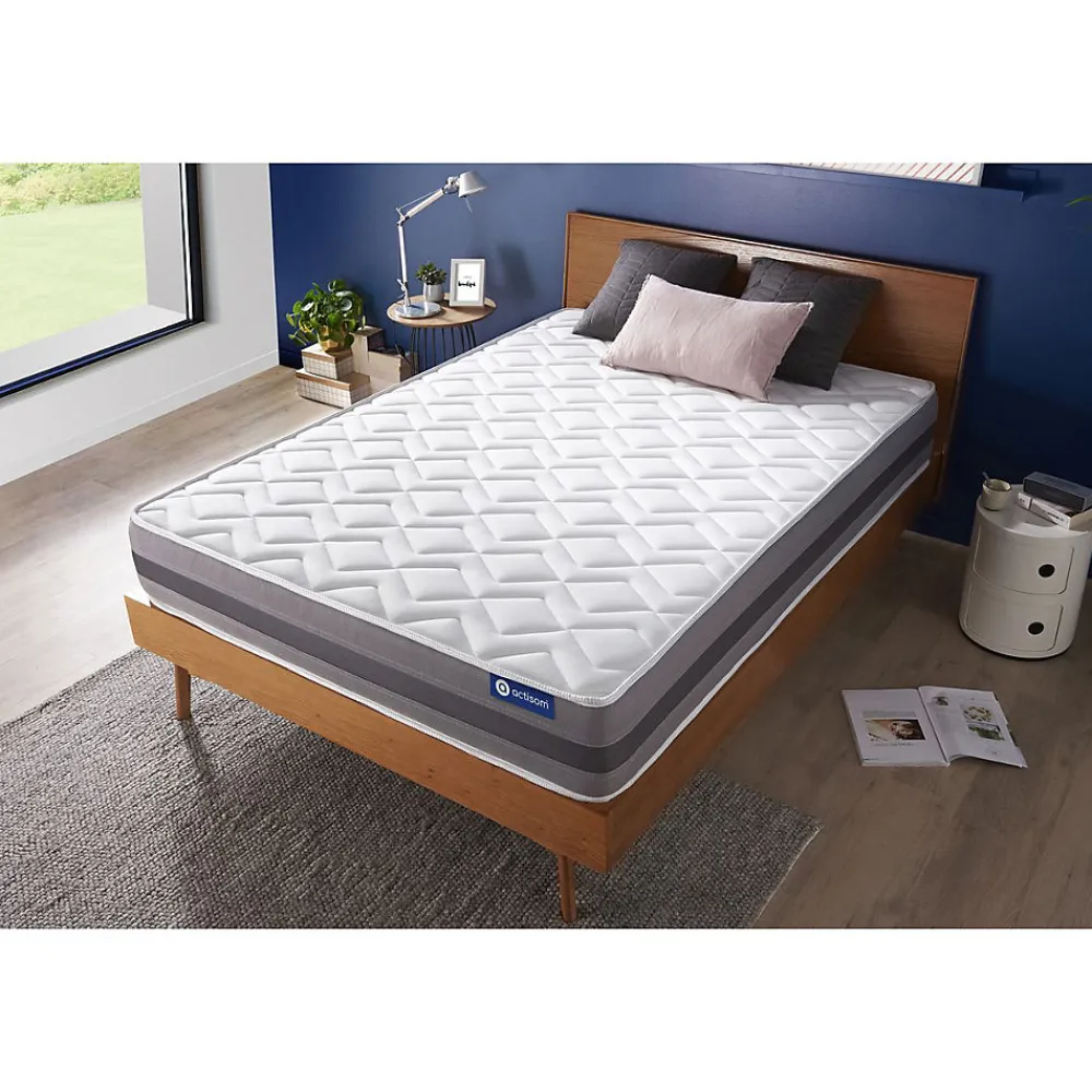 Matelas Ressorts ensachés et mémoire de forme - Confort : Mi-ferme>Actisom Outlet