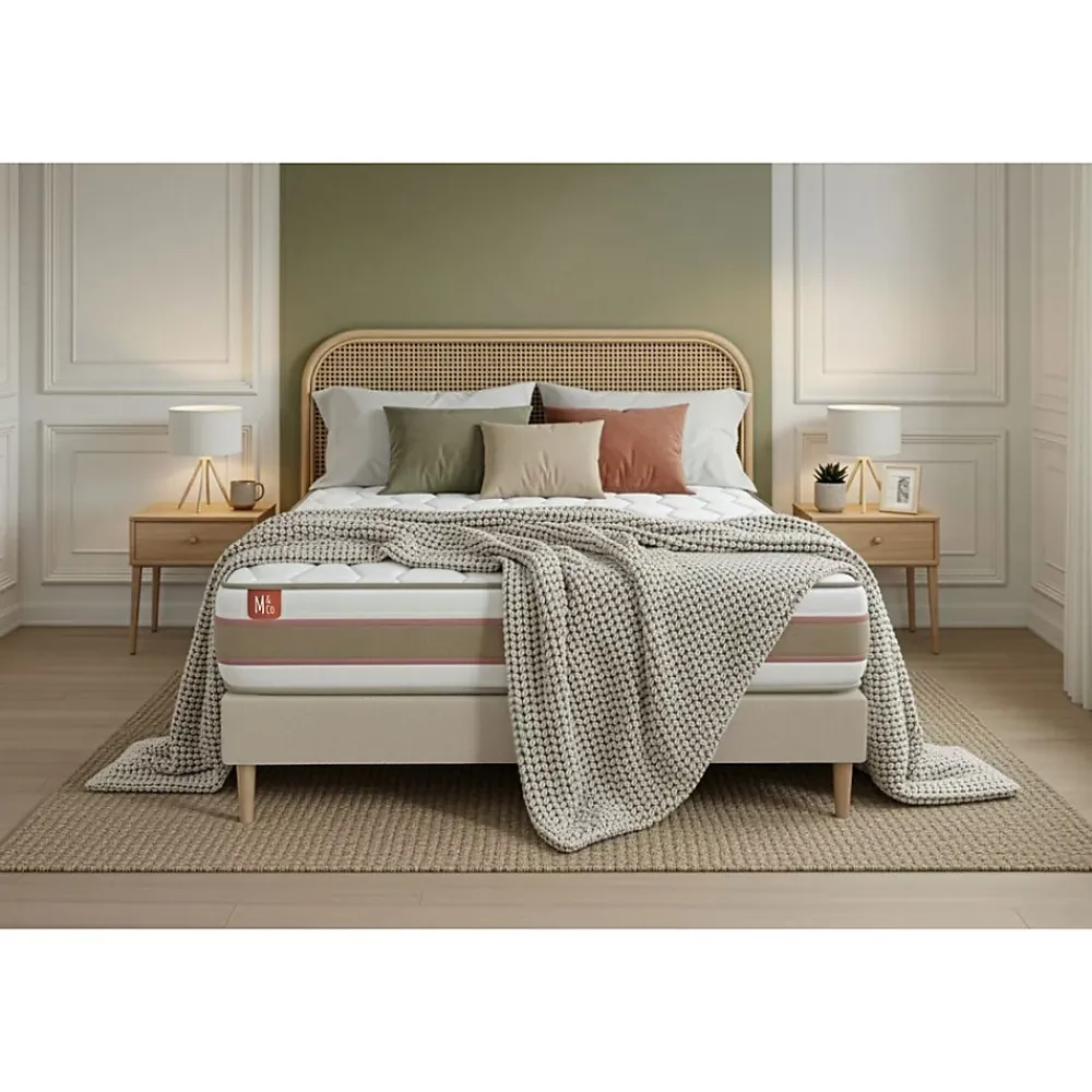 Marmottes & Co Matelas Ressorts ensachés et mémoire de forme - Confort : Equilibré* Matelas