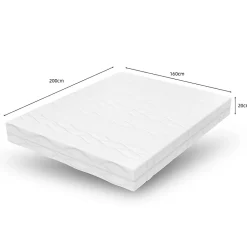 Blackcolors Matelas à ressorts ensachés Ortho Medic 160x200cm, H3, certifié Oeko-Tex, ergonomique 7 zones, hauteur 20cm, fabriqué en CHINE* Matelas