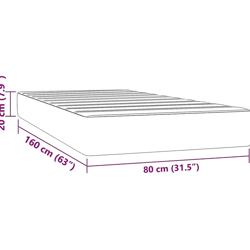 Vidaxl Matelas à ressorts ensachés pour enfants fermeté moyenne 80x160 cm similicuir* Matelas