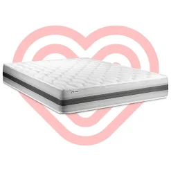 Matelas Ressorts ensachés et mémoire de forme - Confort : Equilibré><noscript><img width=