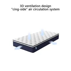 Teeno Matelas à Ressorts ensachés 90x190cm, 25 cm d'épaisseur* Matelas