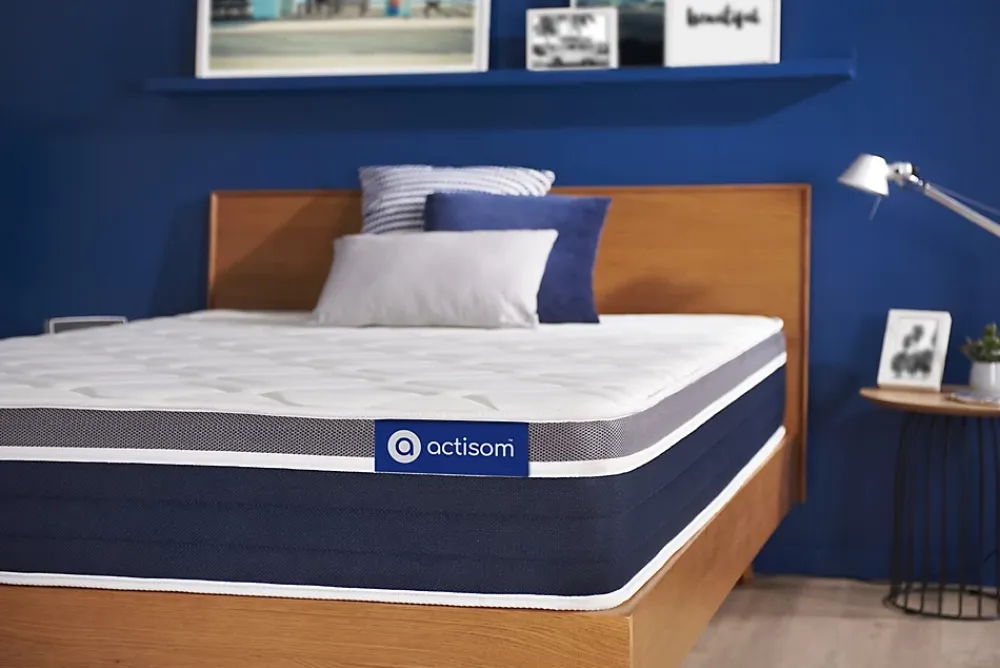 Actisom Matelas Ressorts ensachés et mémoire de forme - Confort : Mi-ferme* Matelas