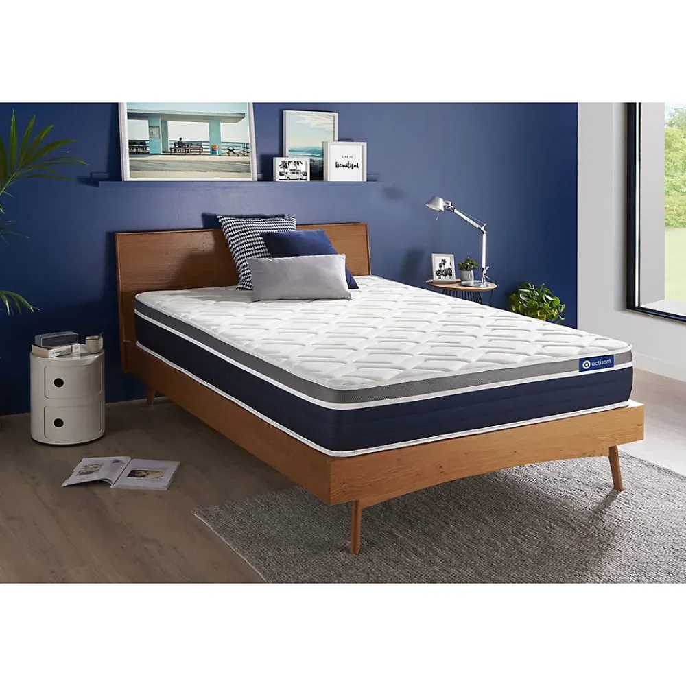Actisom Matelas Ressorts ensachés et mémoire de forme - Confort : Mi-ferme* Matelas