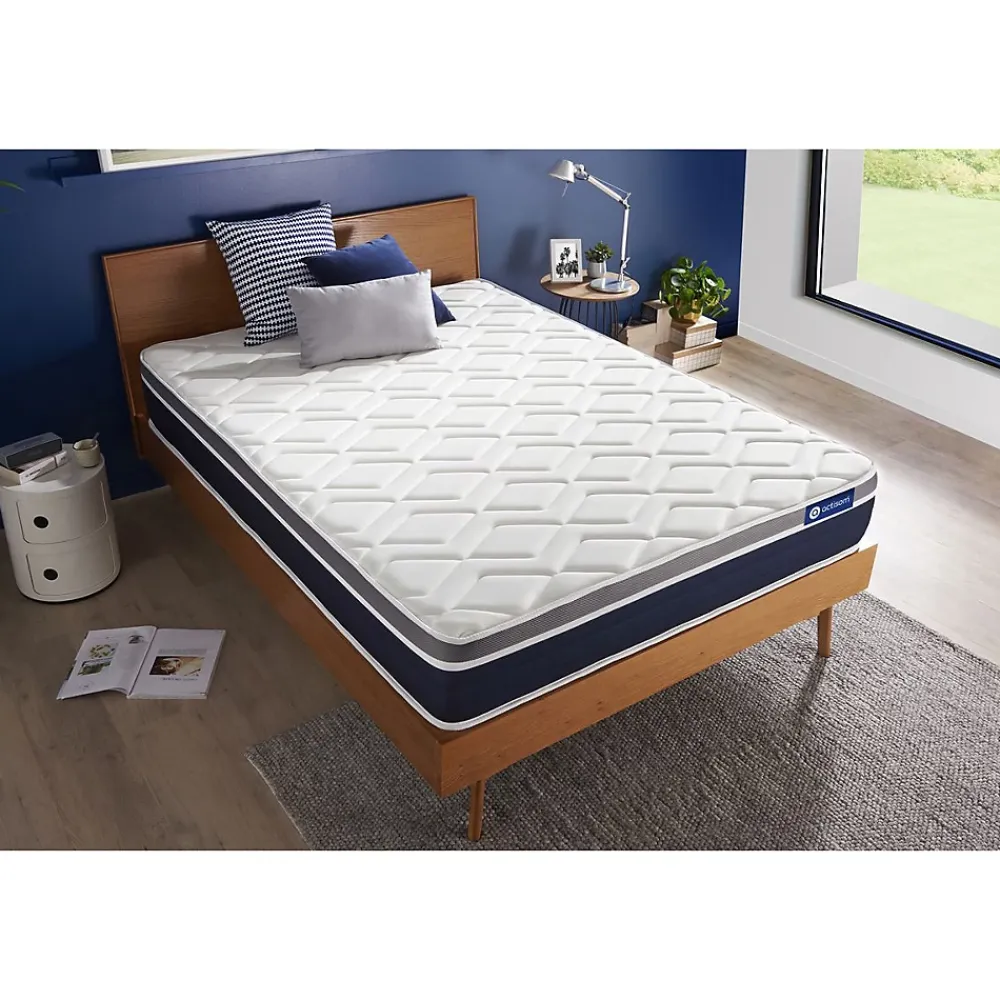 Actisom Matelas Ressorts ensachés et mémoire de forme - Confort : Mi-ferme* Matelas