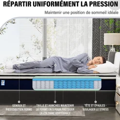 Matelas à ressorts 140x200 CM, épaisseur 25 cm>Teeno Best