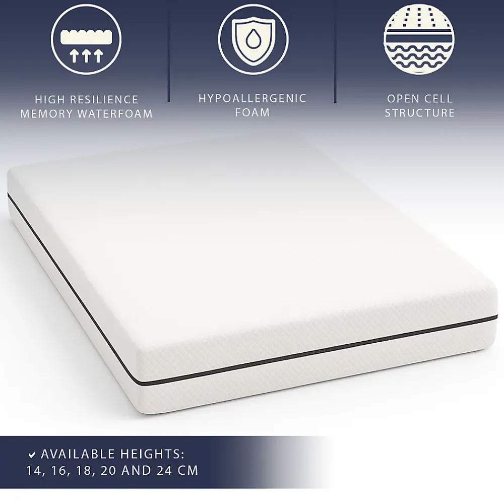 The White Stone Matelas 180 X 200 Hauteur 18 cm Orthopédique Hypoallergénique Fabriqué en Italie* Matelas
