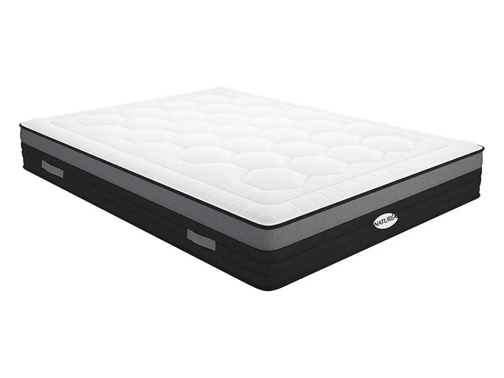Matelas 160 x 200 cm hybride ressorts ensachés 7 zones et mémoire de forme ép.25cm - AMARANTE de NATUREA>Vente-unique Hot