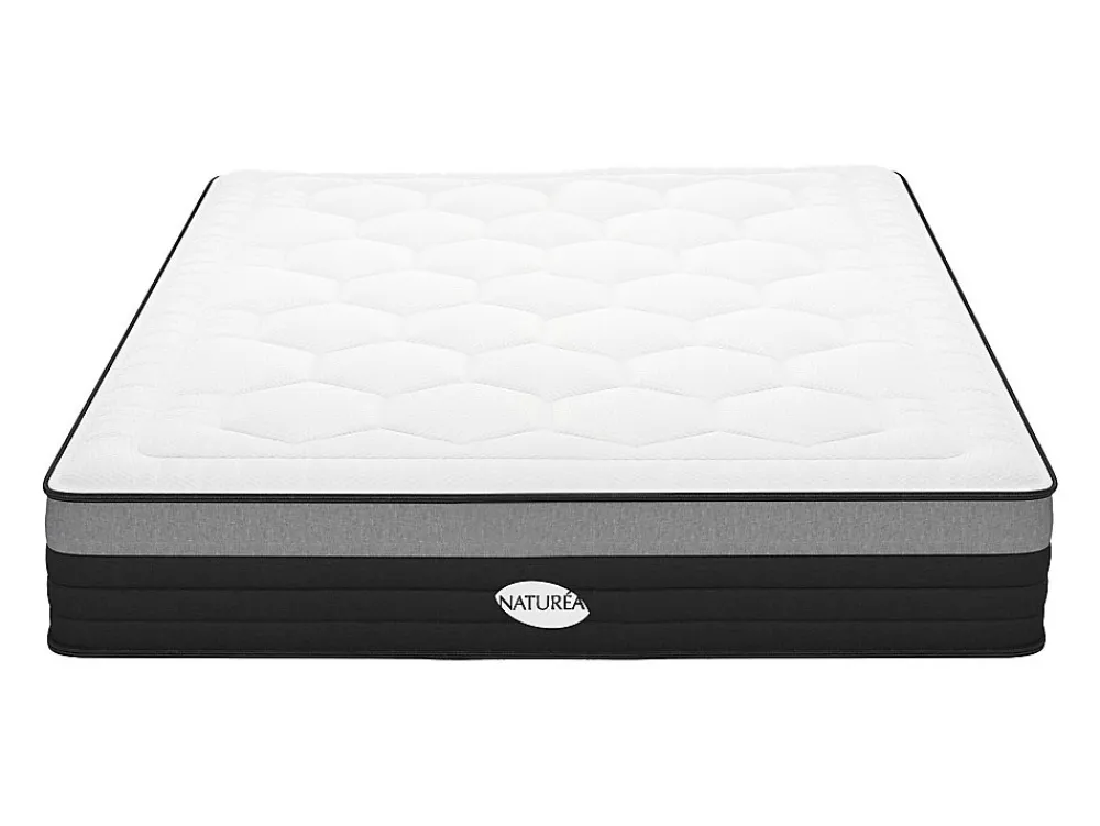 Matelas 160 x 200 cm hybride ressorts ensachés 7 zones et mémoire de forme ép.25cm - AMARANTE de NATUREA>Vente-unique Hot