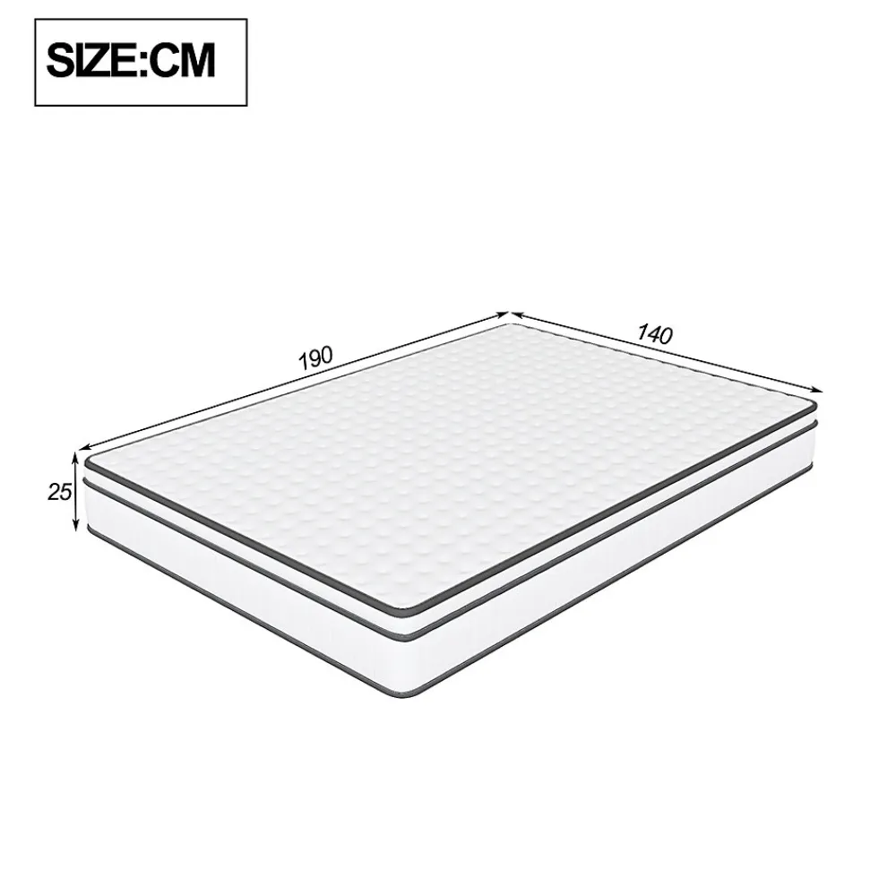 ProximaX Matelas 140 x 190 cm ressorts ensachés et surmatelas intégré ép.25cm* Matelas