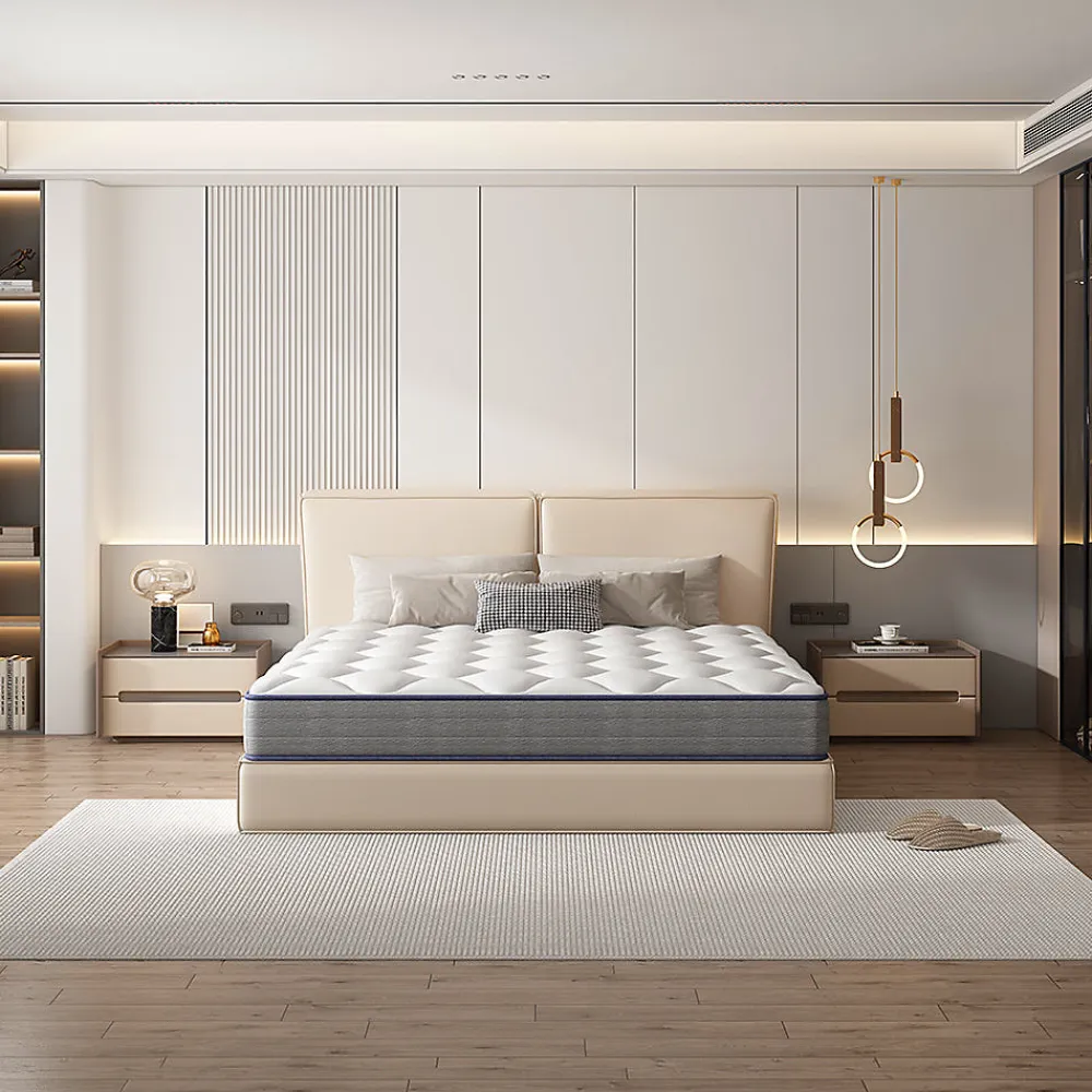 Teeno Matelas a Memoire 90x190cm de Forme en Mousse et Ressorts, Épaisseur20 cm* Matelas