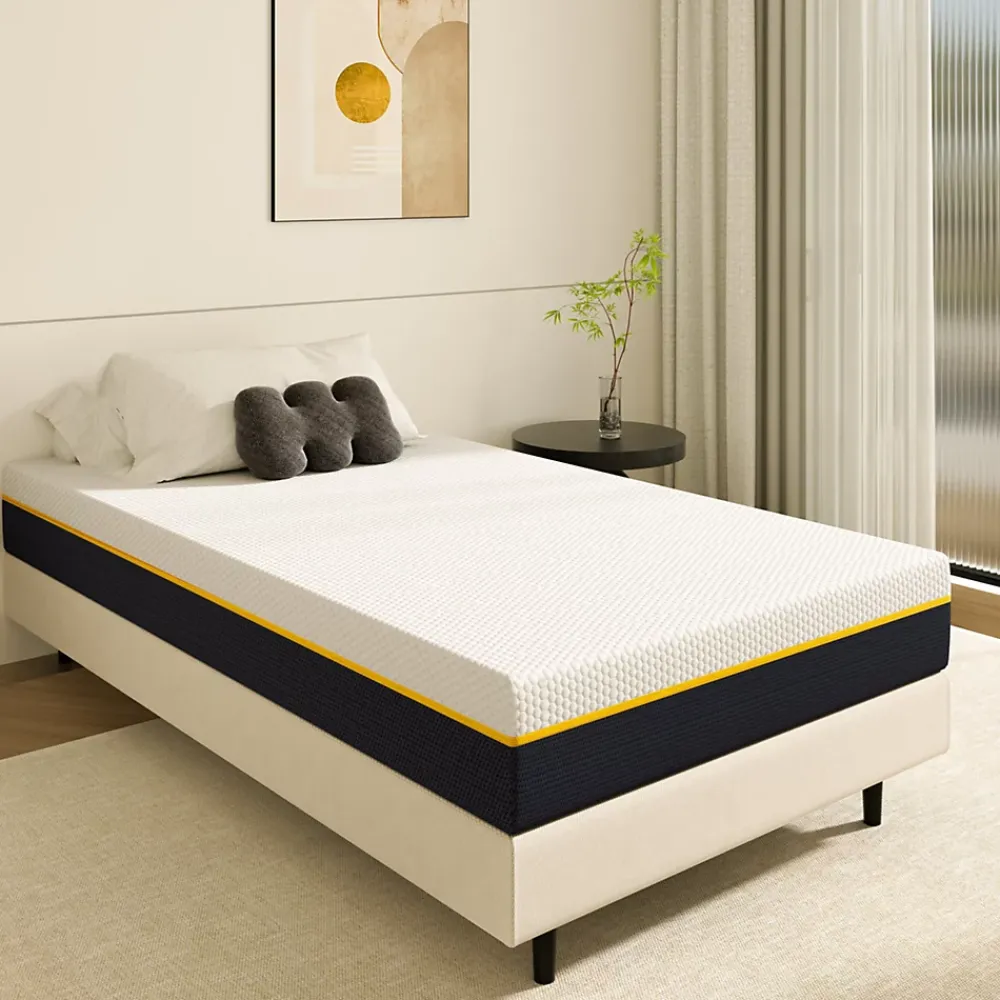 Teeno Matelas adulte de 17 cm, 90 x 200 cm (mousse à mémoire de forme + fibre de charbon de bambou)* Matelas