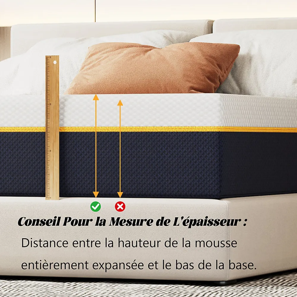 Matelas adulte double en mousse, 140x200 cm, 21 cm d'épaisseur>Teeno Clearance