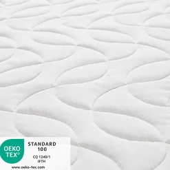 Babysom Matelas Bébé Climatisé - 1 Face Été Fraîche et 1 Face Hiver Ouatinée - Anti-acarien - Oeko-Tex - Fabrication française* Matelas