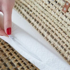 Babysom Matelas de Couffin Bamboo - 72x32x4 cm - Landau - Nacelle - Berceau - Viscose au toucher Ultra Doux - Forme Ovale - Déhoussable* Matelas