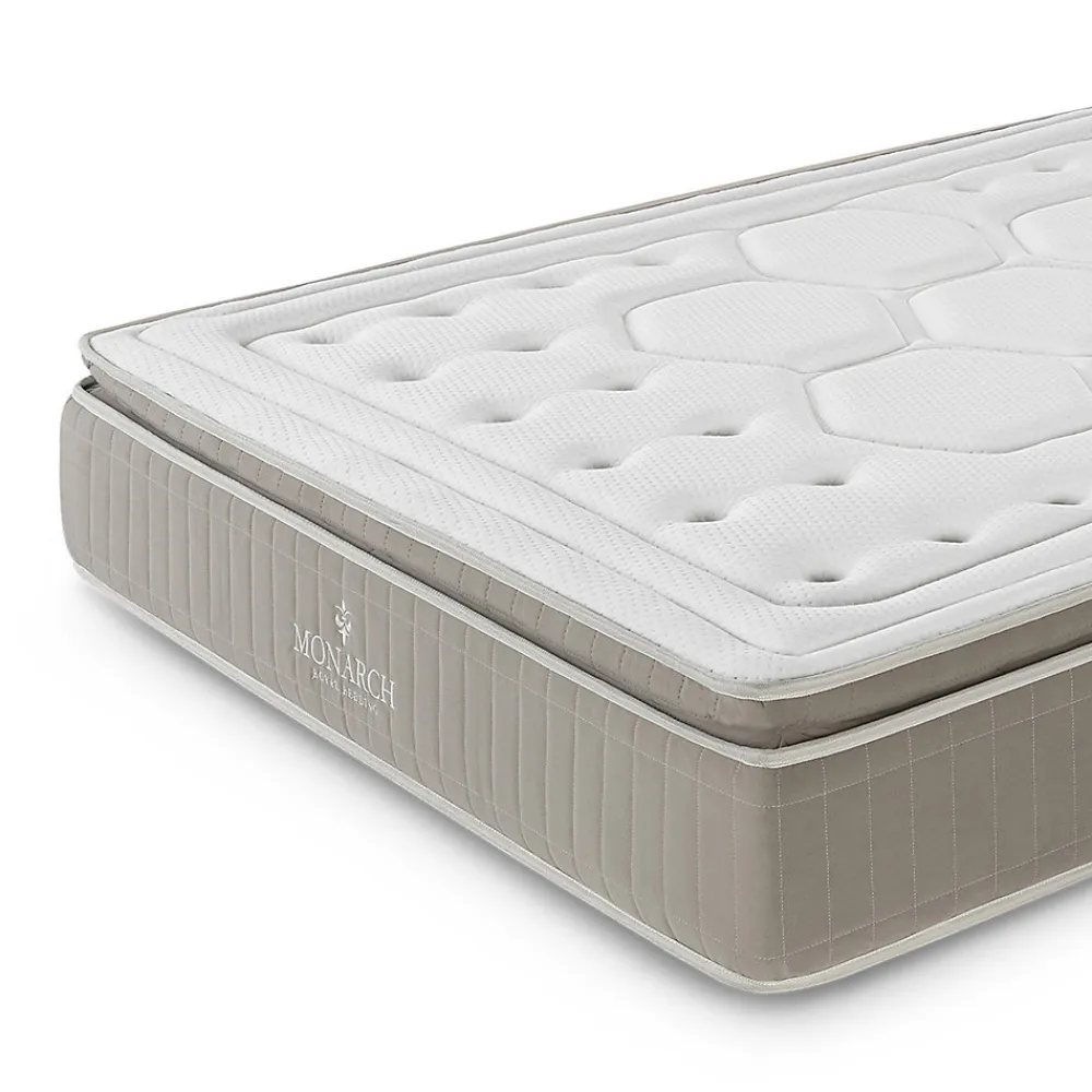 Matelas Deluxe Crown - Ressorts Ensachés Taille 190 x 140 cm Hauteur 28 cm>Monarch Clearance