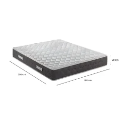 Talamo Italia Matelas double Davanz, matelas en mousse à mémoire de forme, matelas ergonomique, matelas à ressorts ensachés, 180x200xh28 cm* Matelas