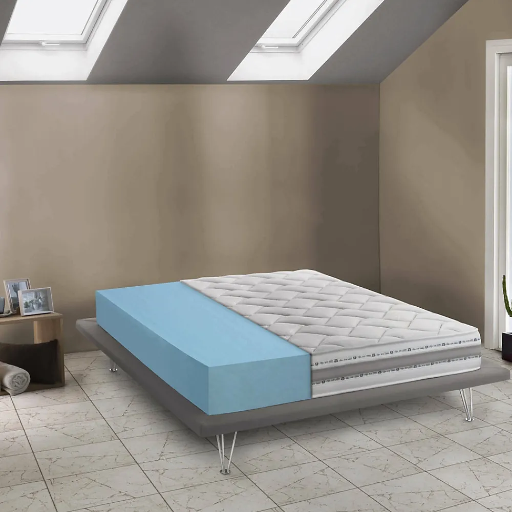 Matelas double Dfiorio, matelas amovible en mousse à mémoire de forme et Waterfoam,, 120x200h21 cm>Talamo Italia Clearance
