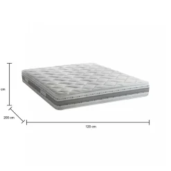 Matelas double Dfiorio, matelas amovible en mousse à mémoire de forme et Waterfoam,, 120x200h21 cm><noscript><img width=