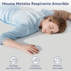 Matelas en mousse à mémoire de forme 140 x200 cm , épaisseur 21 cm><noscript><img width=
