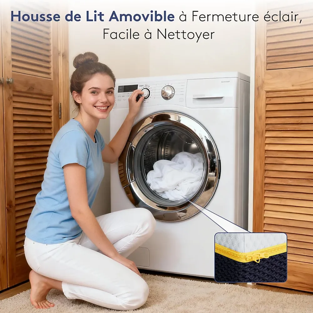 Teeno Matelas en mousse à mémoire de forme 90 x 190 cm , épaisseur 17 cm* Matelas