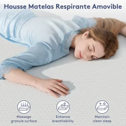 Teeno Matelas en mousse à mémoire de forme 160 x 200 cm , épaisseur 21 cm* Matelas