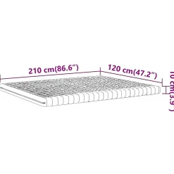 Vidaxl Matelas en mousse blanc 120x210 cm 7 zones dureté 20 ILD* Matelas