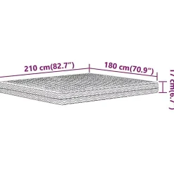 Vidaxl Matelas en mousse blanc 180x210 cm dureté H2 H3* Matelas
