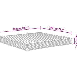 Matelas en mousse moyennement doux 200x200 cm><noscript><img width=