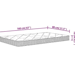 Vidaxl Matelas en mousse pour enfants moyennement doux 80x160 cm* Matelas