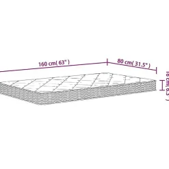 Vidaxl Matelas en mousse pour enfants moyennement doux 80x160 cm* Matelas