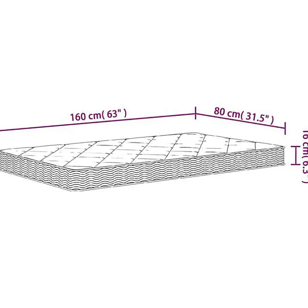 Vidaxl Matelas en mousse pour enfants moyennement doux 80x160 cm* Matelas