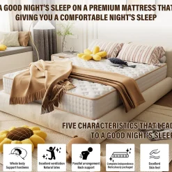 Teeno Matelas en Mousse 140x190cm,Épaisseur 18cm* Matelas