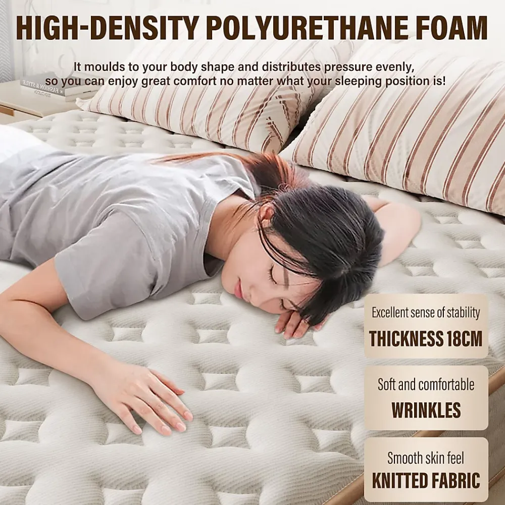 Teeno Matelas en Mousse 140x190cm,Épaisseur 18cm* Matelas