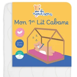 Matelas Enfant / Bébé 80x160 cm - Idéal pour Lit Cabane / Lit Gigogne - Réversible - Oeko Tex>Les Noursons Online