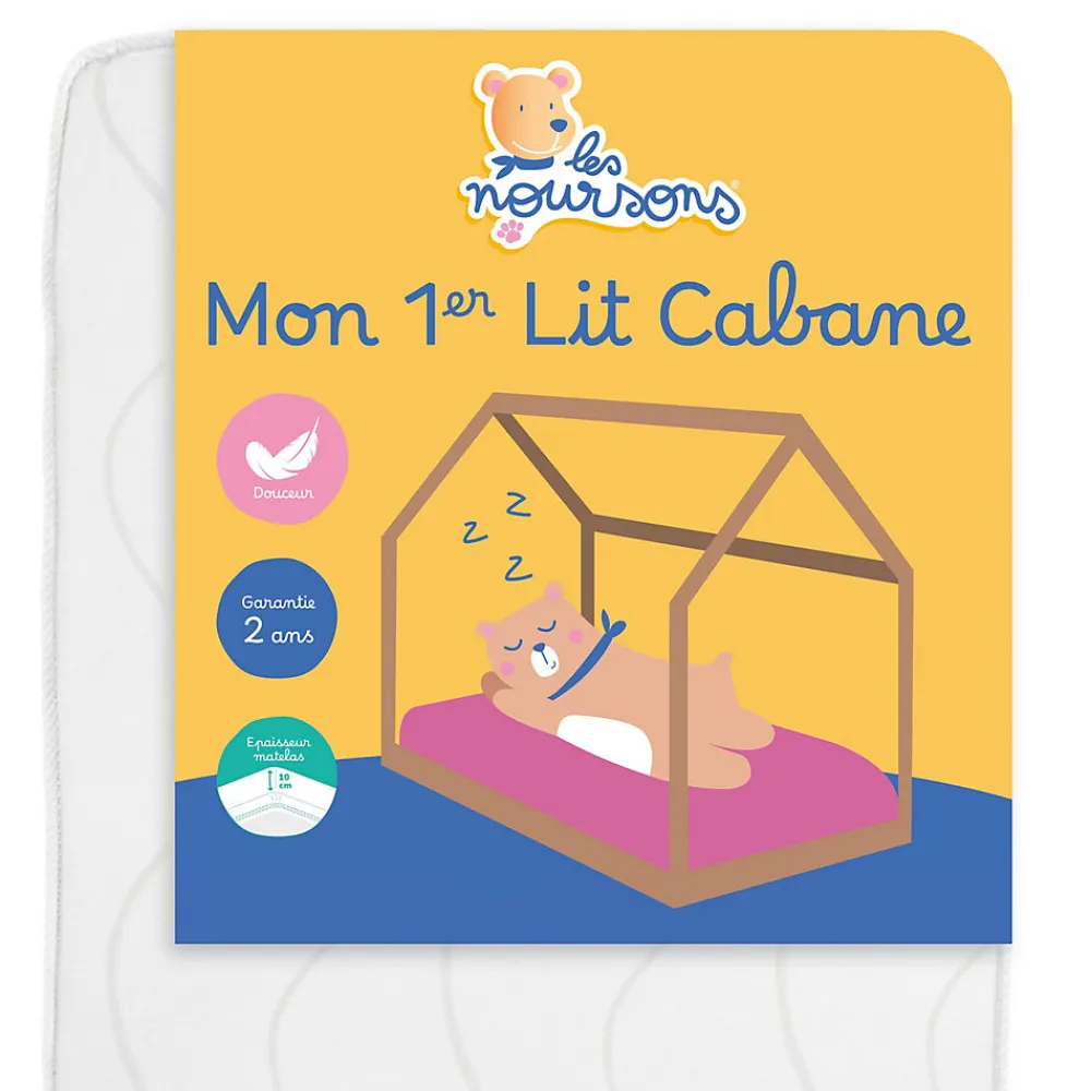 Matelas Enfant / Bébé 80x160 cm - Idéal pour Lit Cabane / Lit Gigogne - Réversible - Oeko Tex>Les Noursons Online