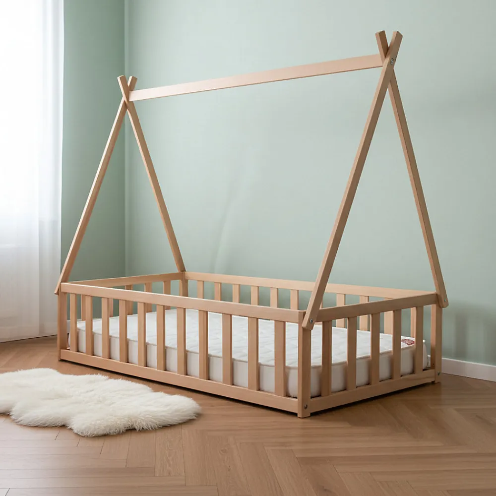 Matelas Enfant / Bébé 80x160 cm - Idéal pour Lit Cabane / Lit Gigogne - Réversible - Oeko Tex>Les Noursons Online