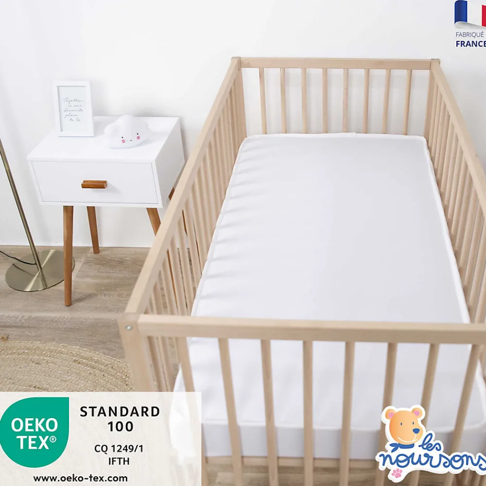 Matelas Enfant / Bébé 80x160 cm - Idéal pour Lit Cabane / Lit Gigogne - Réversible - Oeko Tex>Les Noursons Online
