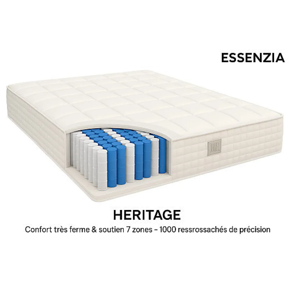 Matelas HERITAGE 1200 RESSORTS FERME 140x200 Ressorts>Essenzia New