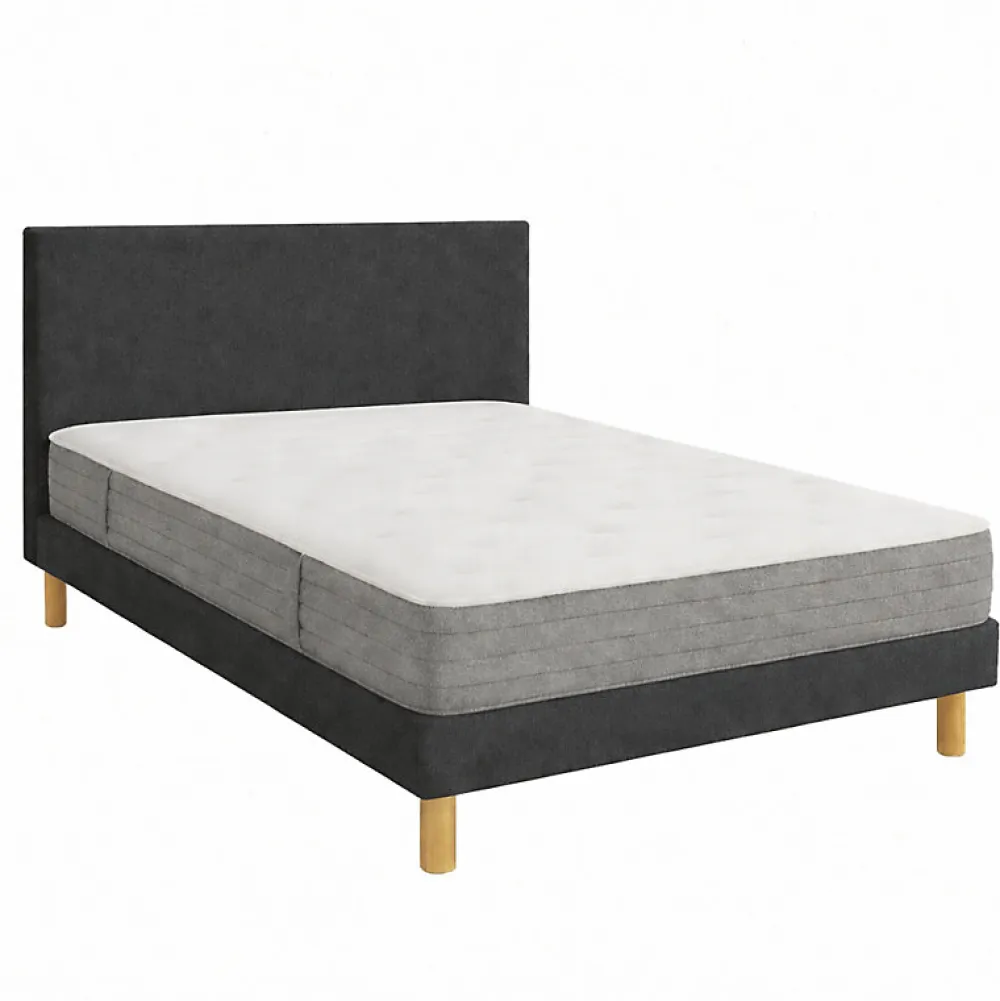 Matelas LEVITATION Très Ferme 1000 + Sommier Tradition Graphic 13 cm + Pieds 180x220 Anthracite Ressorts>Essenzia New