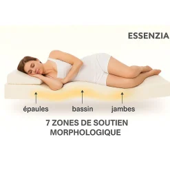 Essenzia Matelas MORPHOZONE 210 Relax 110x210 Latex* Matelas