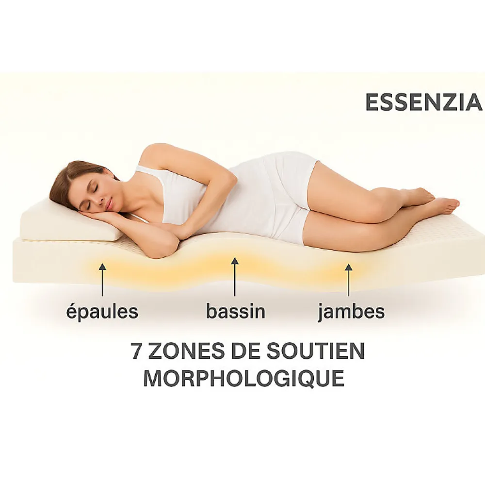 Essenzia Matelas MORPHOZONE 210 Relax 110x210 Latex* Matelas