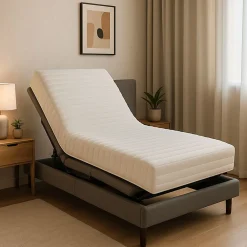 matelas face de contact Mémoire de Forme 58 Kg/m3 80x190 x 19,5 cm - Ferme - Spécial Sommier Electrique - 5 Zones de Confort - Noy>Provence Literie Discount