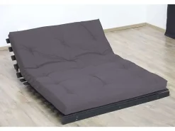 Idliterie Matelas futon coton et fibres taupe 160x200* Matelas