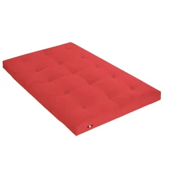 Idliterie Matelas futon latex et fibres rouge 140x190* Matelas