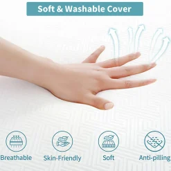 Matelas futon pliable en mousse à mémoire de forme 60 x 190 x 10 CM><noscript><img width=